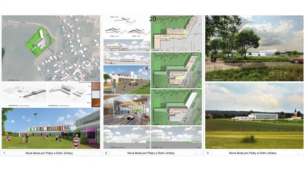 20 Urbanistické propojení s obcí, dispoziční řešení a prostorové schéma budovy je srozumitelné a uvěřitelné. Nabízený komfort viditelný. Vnější výraz je ledabylý. Anonymní administrativní budova či výrobní areál je formálně doplněn hravými barevnými prvky,jako případný signál sdělující obsah budovy. 