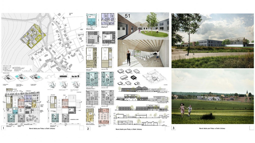 51 Návrh je nepřesvědčivý svým urbanistickým konceptem. Funkčně se jedná o zajímavé řešení které je ve svém důsledku až příliš schematické. Prvky venkovské architektury působí nepřesvědčivě a místy překombinovaně. Porota nepochopila smysl a účel střešní konstrukce nad vstupním objektem. 